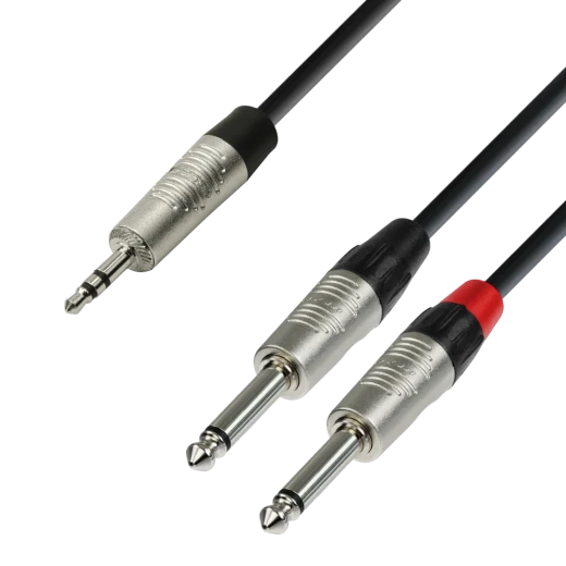  2-fach TS 6,3mm auf TRS 3,5mm